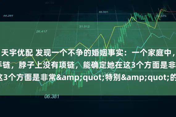 天宇优配 发现一个不争的婚姻事实：一个家庭中，女人手上没有手镯、手链，脖子上没有项链，能确定她在这3个方面是非常"特别"的女人！